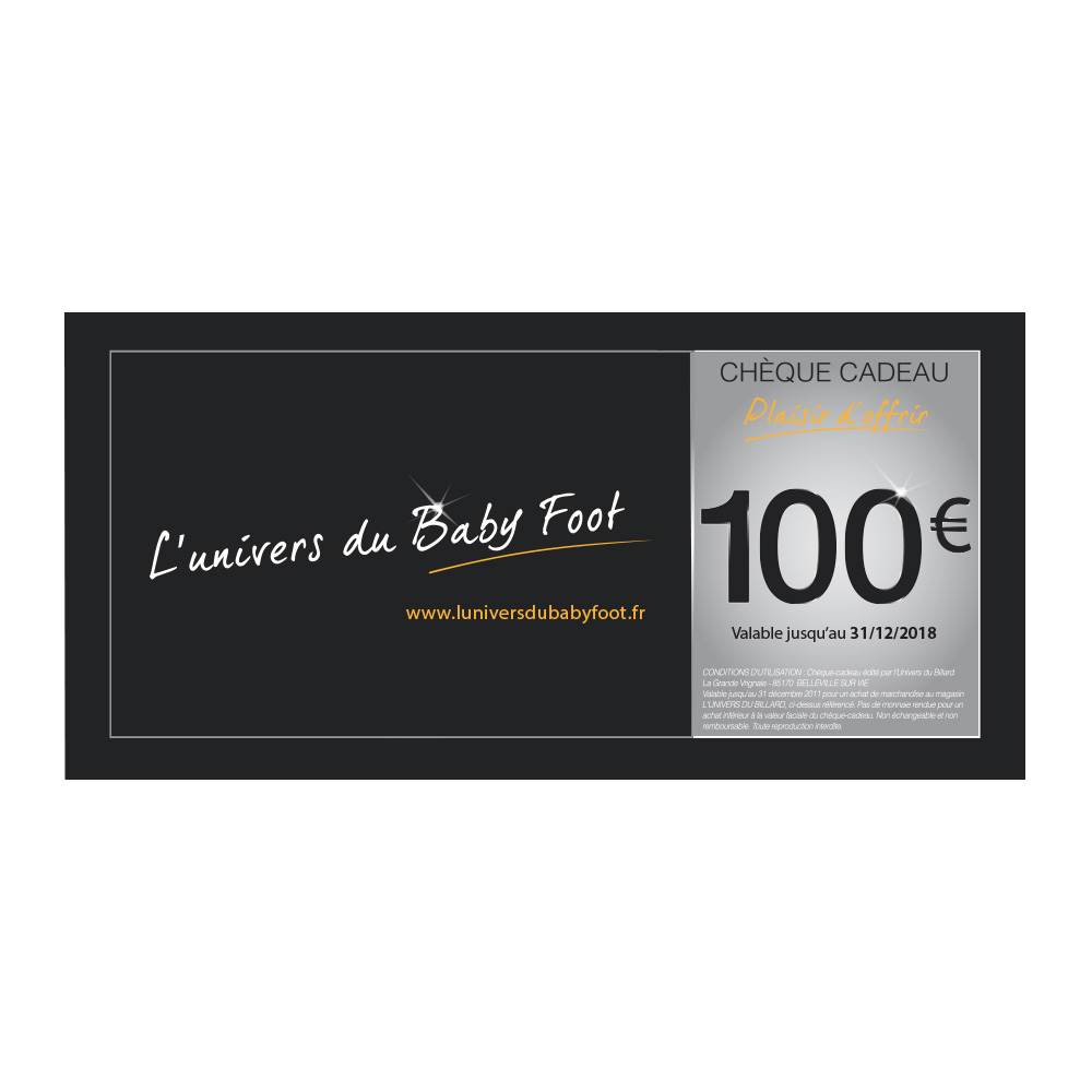 Chèque cadeau à 100 €
