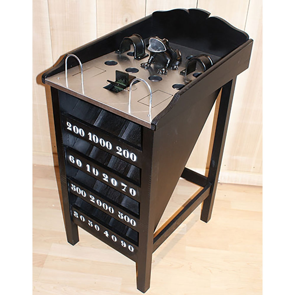 Jeu de Grenouille Black Métal - 8 trous en Hêtre et inox brossé