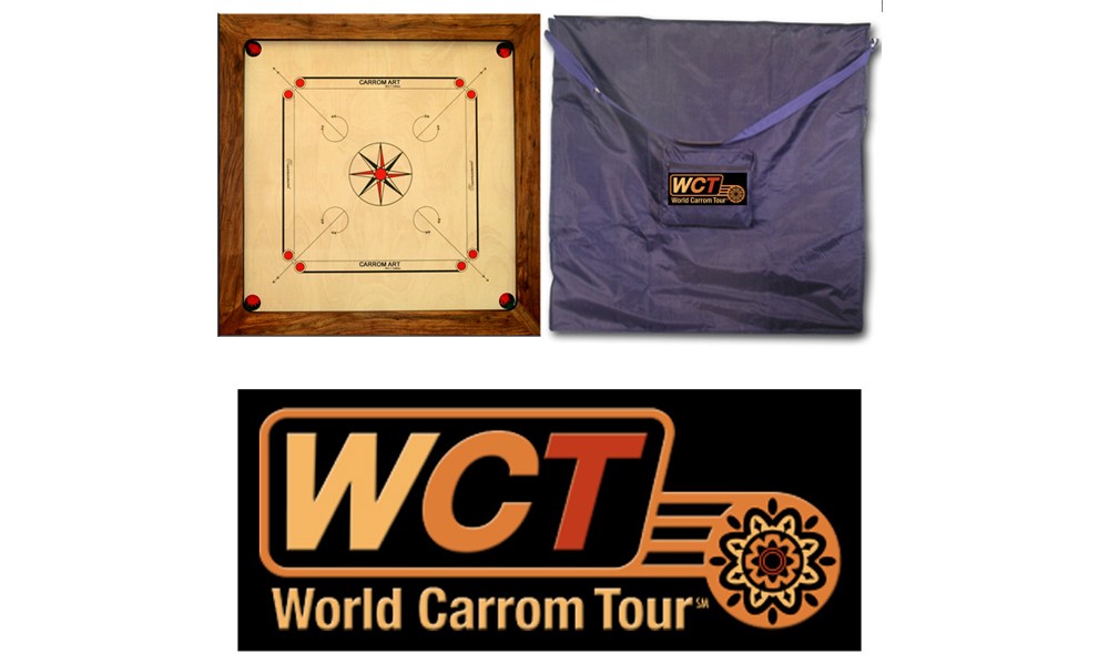 Pack Carrom W.C.T. Champion 88 cm avec housse de protection