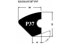 Bande caoutchouc quadrangulaire toilée Klématch P 37, qualité compétition
