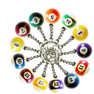 Porte-clefs boule de billard Américain