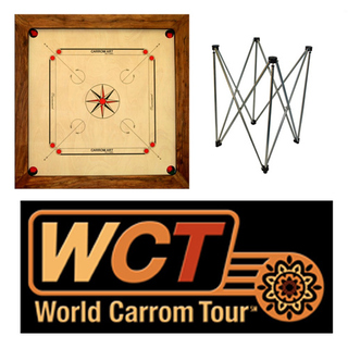 Pack Carrom W.C.T. Champion 88 cm avec pieds en aluminium