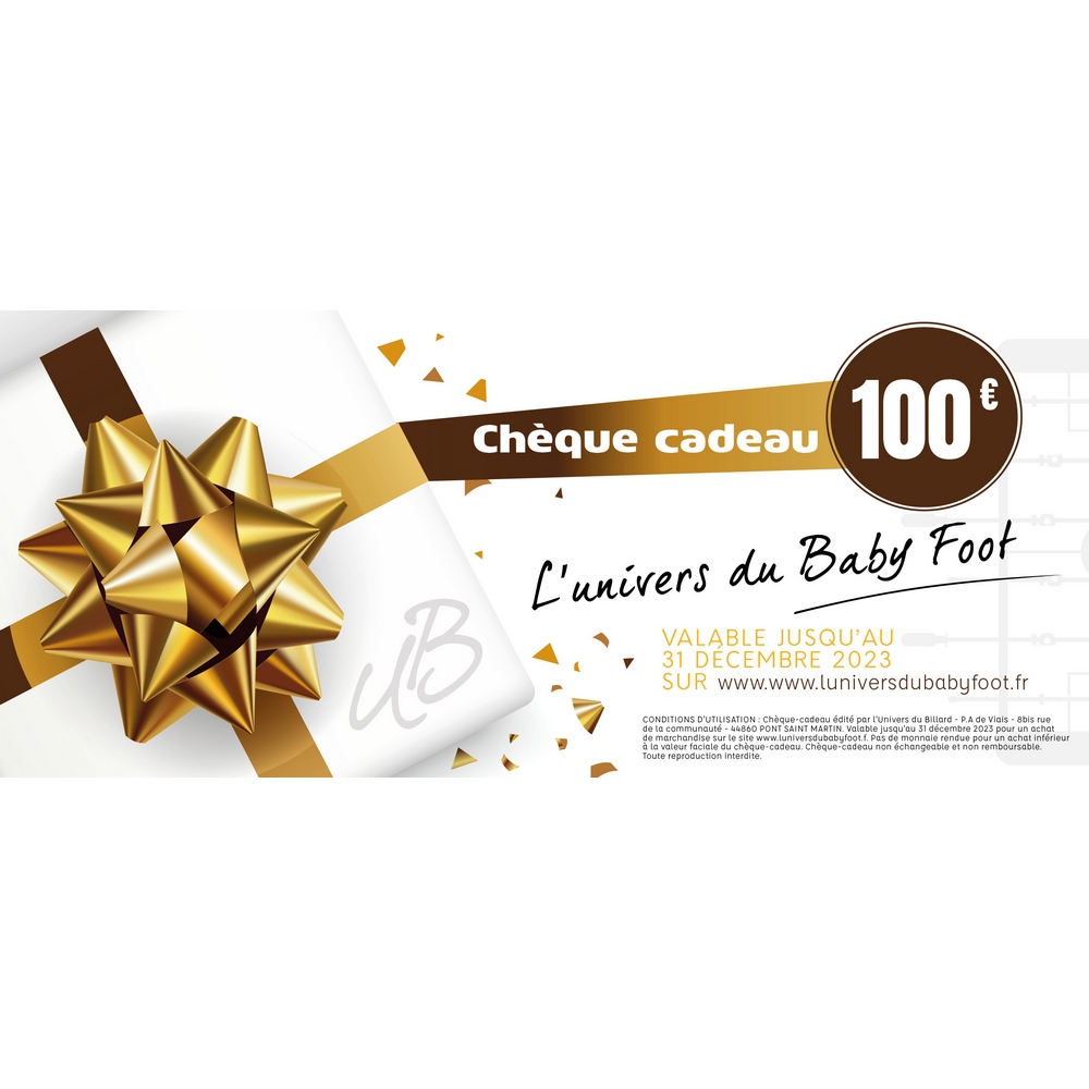 Chèque cadeau à 100 €