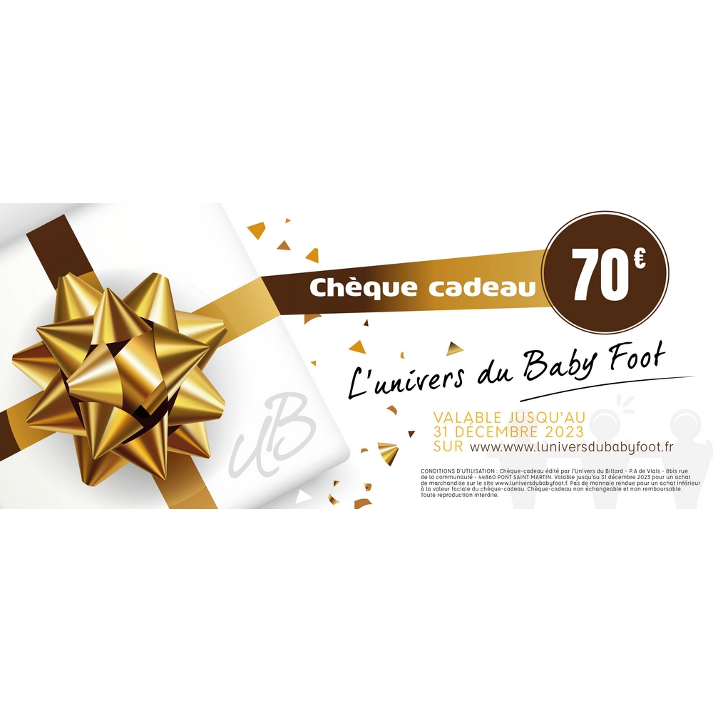 Chèque cadeau à 70 €